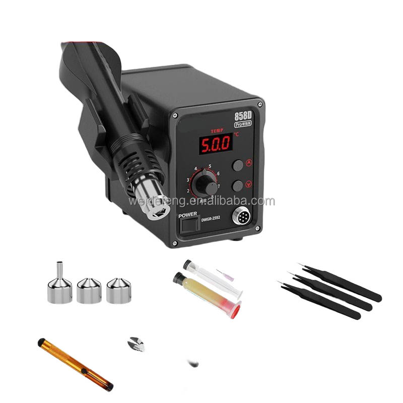 モバイルフォンのPCBやBGA修理に使用できる、LEDディス - 2 In 1 Soldering Rework Station 750W のレビューと価格