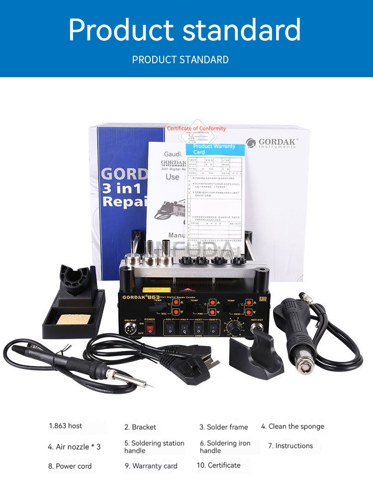 3in1デジタル熱風ヒートガンBGAリワークはんだ付けステー - Infrared Bga Rework Station のレビューと価格