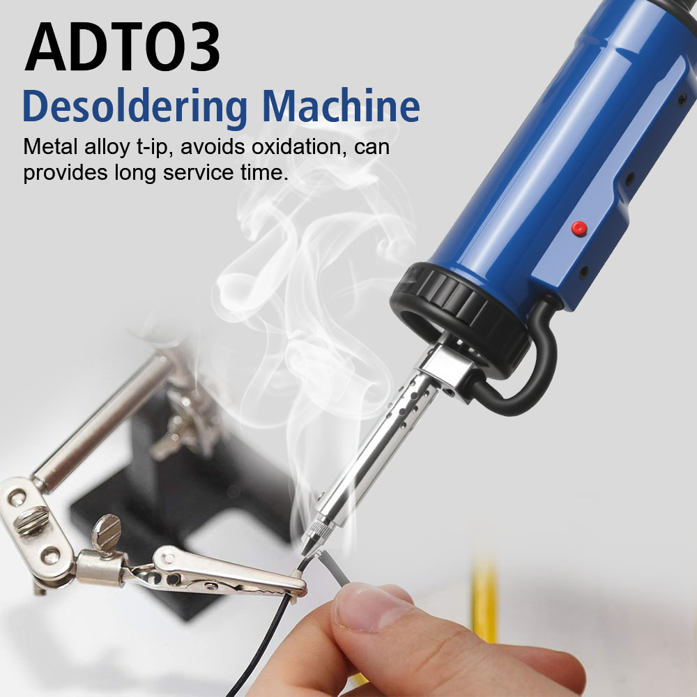 3つの吸引ノズル付きリムーバブルポンプ ADT03 電動はん - Desoldering Pump Electric Vacuum Station のレビューと価格